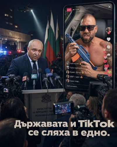 ТОТАЛЕН КРАХ НА ДЪРЖАВНИЯ АВТОРИТЕТ И ТРИУМФ НА ВИРТУАЛНАТА СЕЛЯНИЯ. МВР БУКВАЛНО КРАДЕ ТРАФИКА НА TikTok ЗВЕЗДАТА, ЗА ДА ИМИТИРА „ДЪРЖАВНОСТ“. ТОВА Е РИМСКИ КОЛИЗУЕМ, КОЙТО Е ДЕГРАДИРАЛ ДО ЦИРКОВА ШАТРА