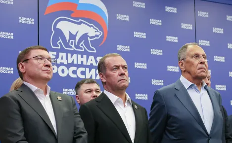 Управляващата партия на Русия печели парламентарните избори с голяма разлика