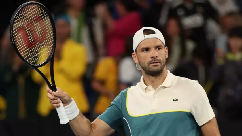корав португалец спря григор димитров australian open