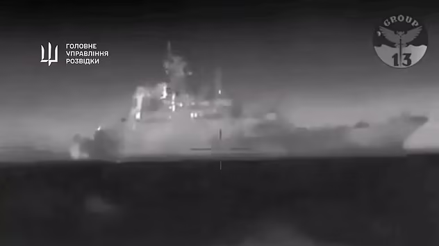 украински дронове потопиха руски военен кораб крим