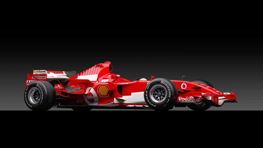 продава последният упралвяван миахел шумахер болид ferrari 248 2006 снимки