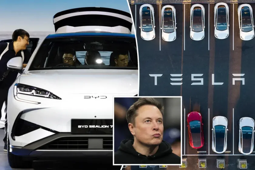 акциите китайската компания byd достигнаха исторически връх tesla срина