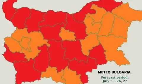 meteobulgaria издаде предупреждения втора трета степен жега