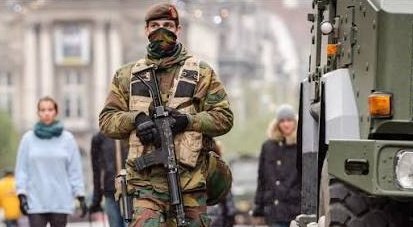 честито европа белгия вади армията улиците брюксел