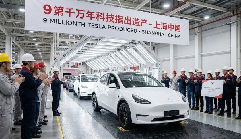 рекорд шанхай tesla произведе милионния автомобил
