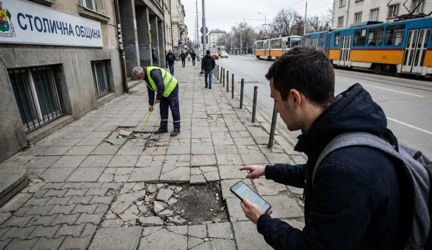 студент принуди софия види разбитите тротоари нова платформа