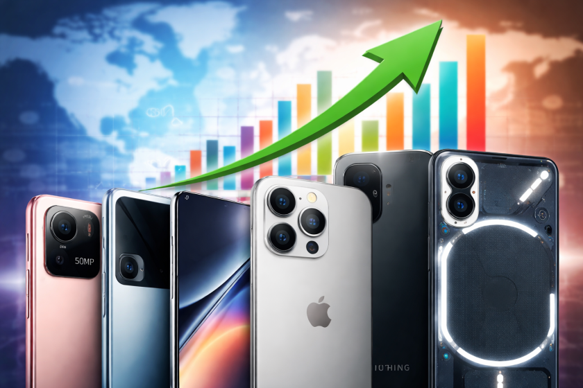 пазарът смартфони расте apple води nothing бързият играч