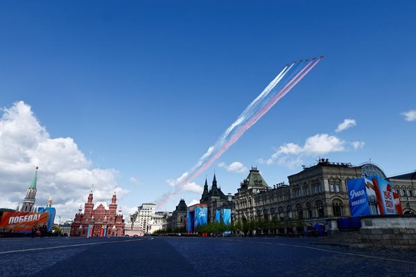 проведоха генерална репетиция парада случай деня победата центъра москва снимки