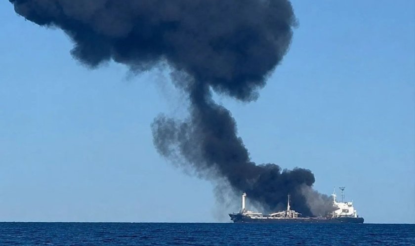 дронове удариха цивилен кораб либерийски флаг черно море