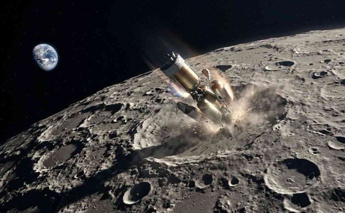 космически сблъсък отломки ракета spacex разбиха луната