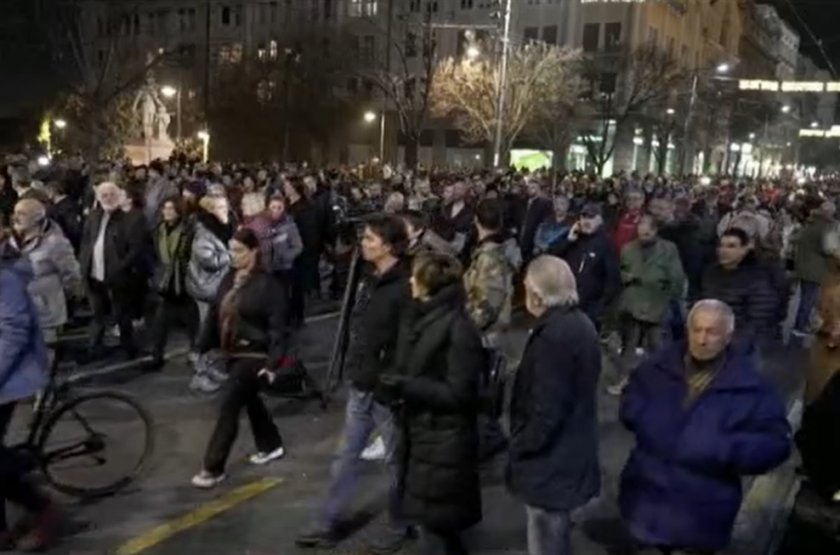 антиправителствен протест разтресе отново белград