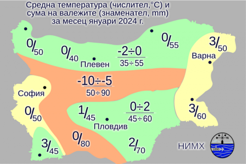 вижте времето януари