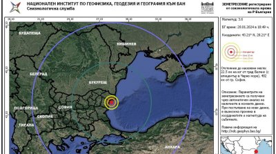 Земетресение близо до Балчик
