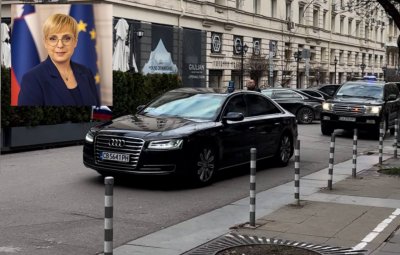 Президентът на Словакия пристигна в хотел &ldquo;Балкан&rdquo; преди срещата си с Румен Радев (ВИДЕО)