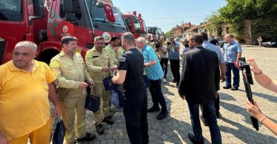 Калин Стоянов и Димитър Главчев благодариха на турските пожарникари