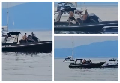 Зрелищен бой потресе почиващите на плаж в Халкдики (ВИДЕО)