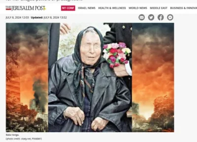 Уж авторитетният израелски вестник "Jerusalem Post" пусна поредното измислено пророчество на Ванга: Светът щял да започне да загива от догодина