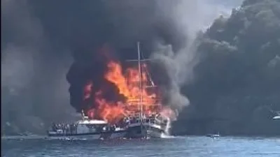 Трагедия в морето: 110 души в капан на горящ туристически кораб, трима в критично състояние