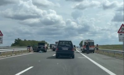 Затруднено движение на АМ "Тракия" заради катастрофа