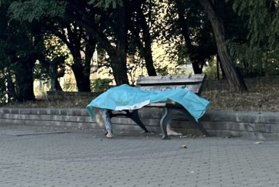 Брутална картинка в центъра на София! Умряла жена лежи на пейка! (СНИМКИ)