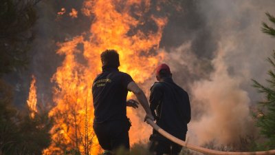 Голям пожар гори в района на Халкидики