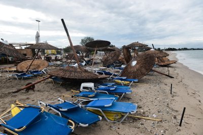 Халкидики е под вода, много населени места останаха без електричество