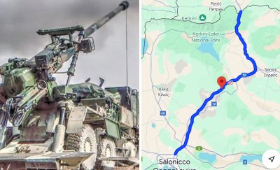 Български камион с френско оръдие разруши мост и затвори пътя към Солун (СНИМКА)
