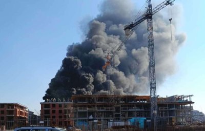 Пожар в Пловдив, причинен от запалени боклуци