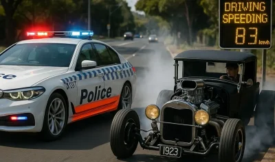 Австралийската полиция спря шофьор на модифициран Ford Model T за превишена скорост и наркотици