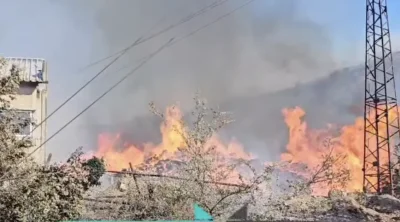 Сериозно задимяване и ограничено движение на АМ "Струма" заради пожар
