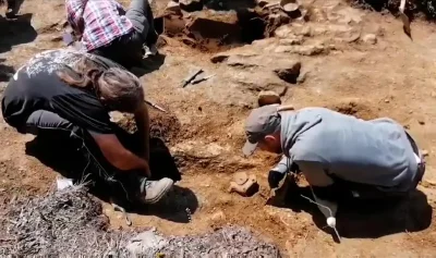 Ново археологическо откритие: Мраморно лице от I&ndash;II век разкрито в некропола на Хераклея Синтика