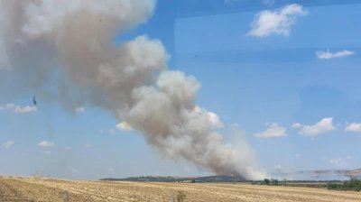 Пожар пламна край свинекомплекс до Карнобат