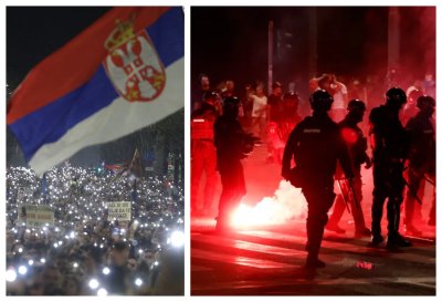 Протестите в Сърбия ескалират: Сблъсъци, ранени полицаи и десетки арести (ВИДЕО)