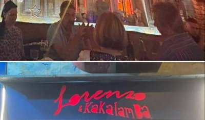 ХВАНАХА ГО В КРАЧКА: Вижте как Цветан Василев обсъжда Гошо Боеца, БГ елфите и протестите срещу МВР в ресторант в Белград (СНИМКА)