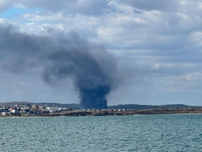 Голям пожар в Бургаската промишлена зона