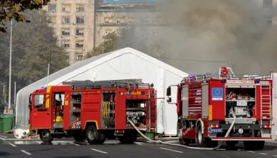 Стрелба и пожар пред парламента в Белград: Вучич говори за &bdquo;терористичен акт&ldquo; (СНИМКИ+ВИДЕО)