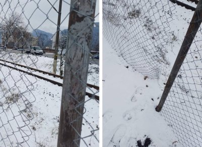 Само часове след монтажа: Срязаха предпазна ограда край жп линията във Враца