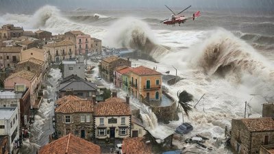 Южна Италия под вода: Опустошителният циклон &bdquo;Хари&ldquo; се разраства (ВИДЕО)