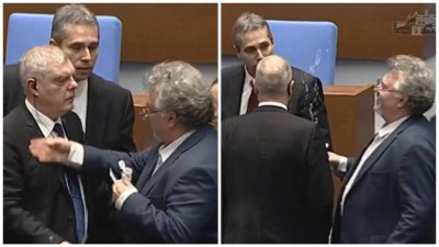 Скандал в парламента: Манол Пейков от ПП заля квестор с вода (ВИДЕО)
