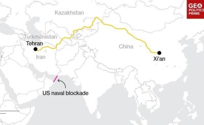 Железопътният коридор от Китай до Иран проби морската блокада на Тръмп