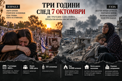 Три години след 7 октомври: Раната на Израел и разрушената Газа