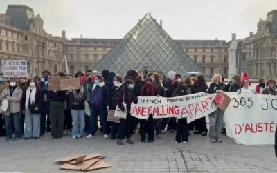 Протестиращи блокираха Лувъра на фона на демонстрациите във Франция