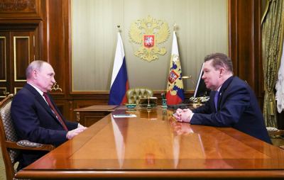 Путин се среща с изпълнителния директор на Газпром Милер