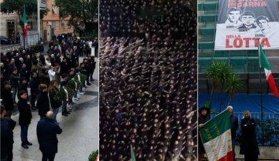 Стотици мъже отправят фашистки поздрави по време на митинг в Рим (ВИДЕО)