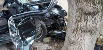 Баща заспа зад волана и се блъсна в дърво, докато вози двете си дъщери