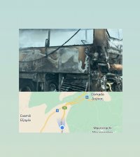 ИЗВЪНРЕДНО! На вниманието на българите прибиращи се от Гърция: Автобус с туристи се запали на автомагистралата Солун-Серес