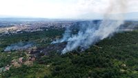 Пожар до военния полигон "Тюлбето" в Казанлък