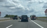 Затруднено движение на АМ "Тракия" заради катастрофа