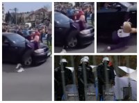 Кола се вряза в протестиращи в Белград &ndash; трима ранени, шофьорът арестуван (ВИДЕО+СНИМКИ)