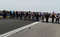 Арести по време на блокадата на АМ "Тракия